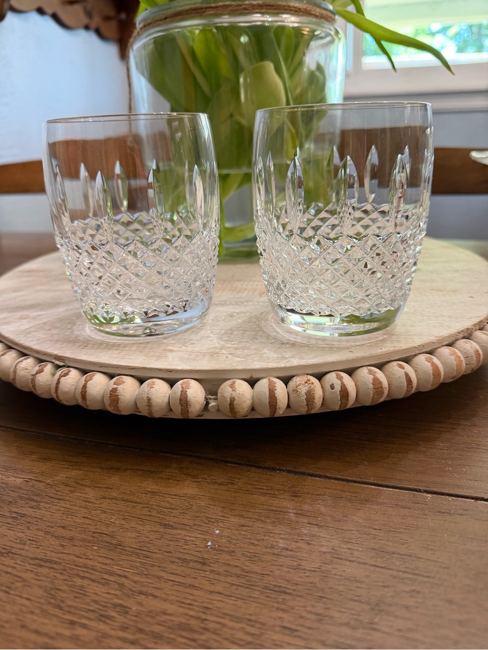 Waterford Clear Cut Crystal Double Old Fashioned Glasses - Set of 2